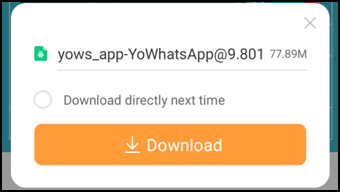 yo whatsapp download 