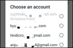 gmail account select